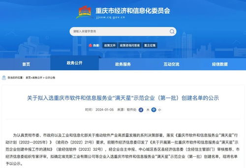 亞信科技旗下數(shù)智邏輯入選重慶市“滿(mǎn)天星”示范企業(yè)，引領(lǐng)軟件與信息服務(wù)業(yè)高質(zhì)量發(fā)展